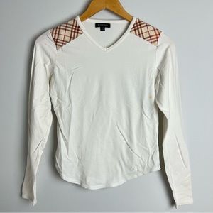 Burberry Nova Check Long Sleeve T Shirt Small